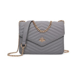 QUILTED BEE BAG- GREY