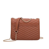 QUILTED BEE BAG- BROWN