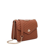 QUILTED BEE BAG- BROWN