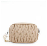 QUILTED PEARL BEE BAG- BEIGE