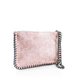 WRIST CHAIN CLUTCH BAG- PINK