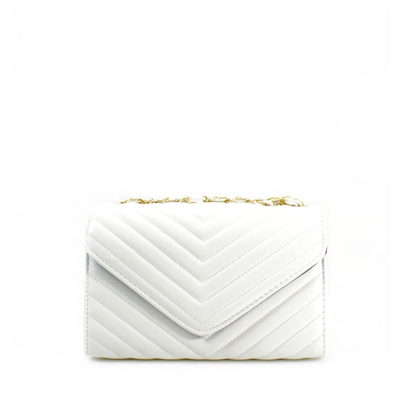 QUILTED BAG- WHITE