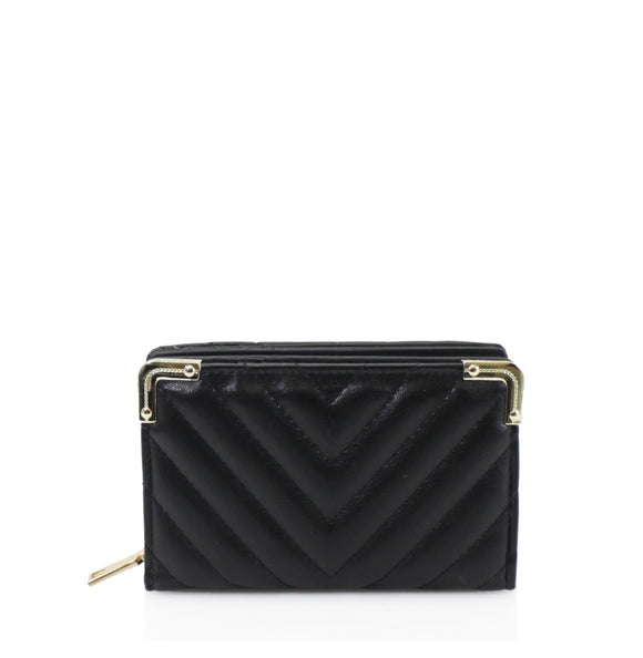 QUILTED PURSE- BLACK
